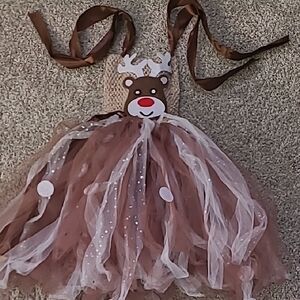 Reindeer Tutu Costume for Kids - Brown and White